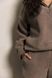 Жіночі трикотажні утеплені штани тедді SEV-2119.5515 коричневі
