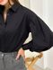 Жіноча сорочка з об'ємними рукавами sh-139 Чорна