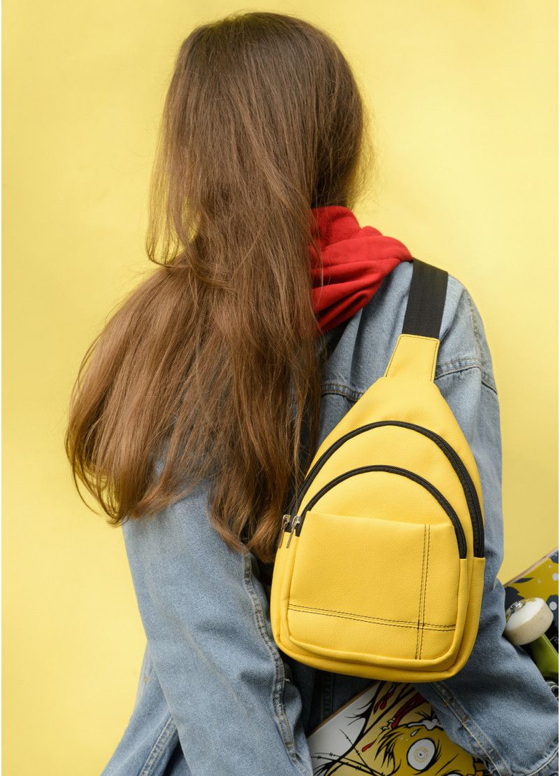Жіноча сумка cлінг через плече Sambag Brooklyn жовта SB-83111028