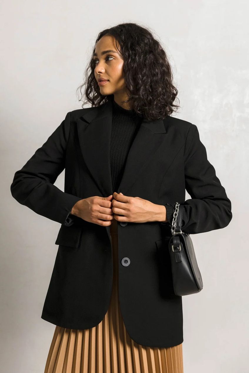 Женский повседневный однобортный пиджак SEV-2110.5545 черный