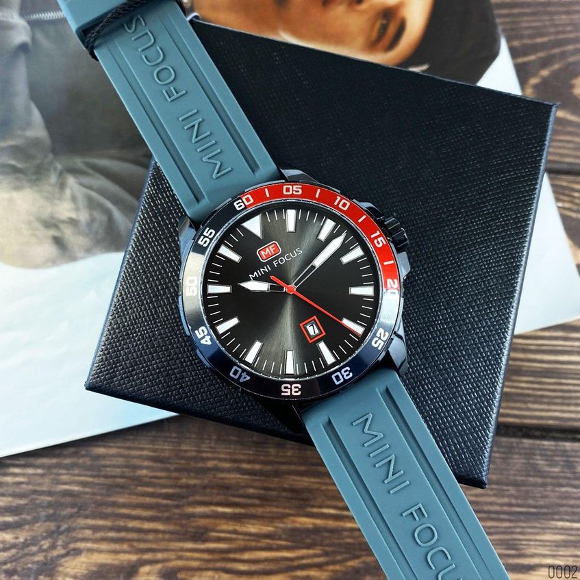 Часы мужские кварцевые Mini Focus MF0020G Gray-Black-Red AB-1095-0002