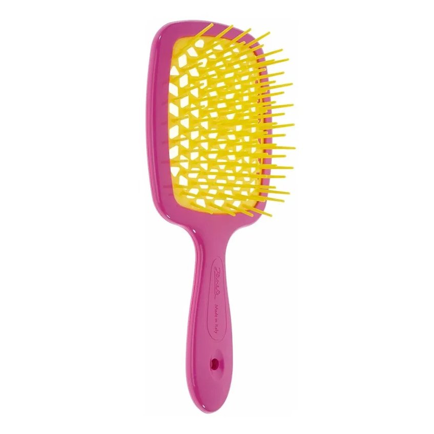 Расческа Janeke SUPERBRUSH FUCHSIA/YELLOW