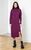 Длинное вязаное платье с воротником под горло PR-55471 (42-48) марсала