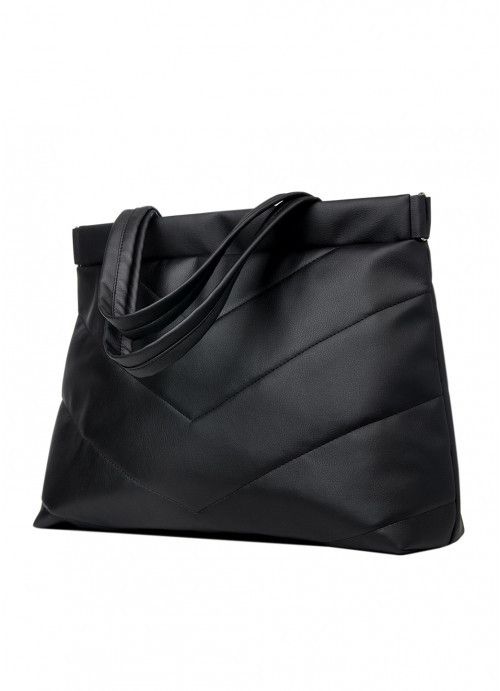 Большая женская сумка Sambag Shopper черная SB-93383001