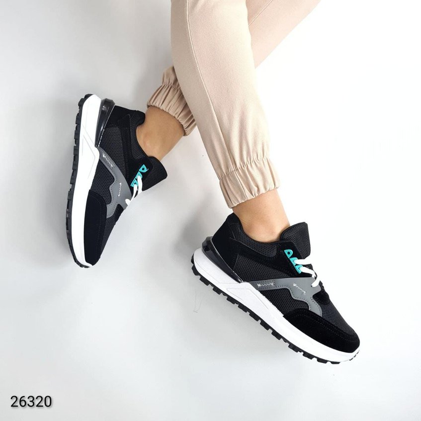 Кросівки жіночі чорні демісезонні LS-26320