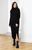 Довга жіноча сукня з воротником під горло PR-55471 (42-48) чорний