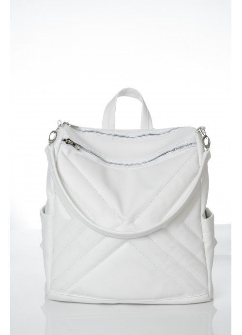 Жіночий рюкзак-сумка Sambag Trinity білий SB-28319008