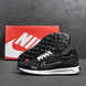 Мужские кожаные кроссовки Черные Air Black, 45