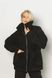 Жіноча коротка куртка тедді з підкладкою вільного крою SEV-2052-1.5419 чорна