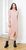 Длинное вязаное платье с воротником под горло PR-55471 (42-48) пудра