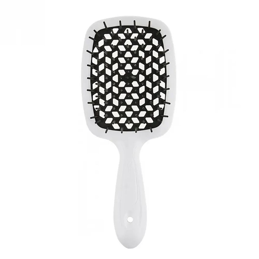 Гребінець Janeke SUPERBRUSH WHITE/BLACK