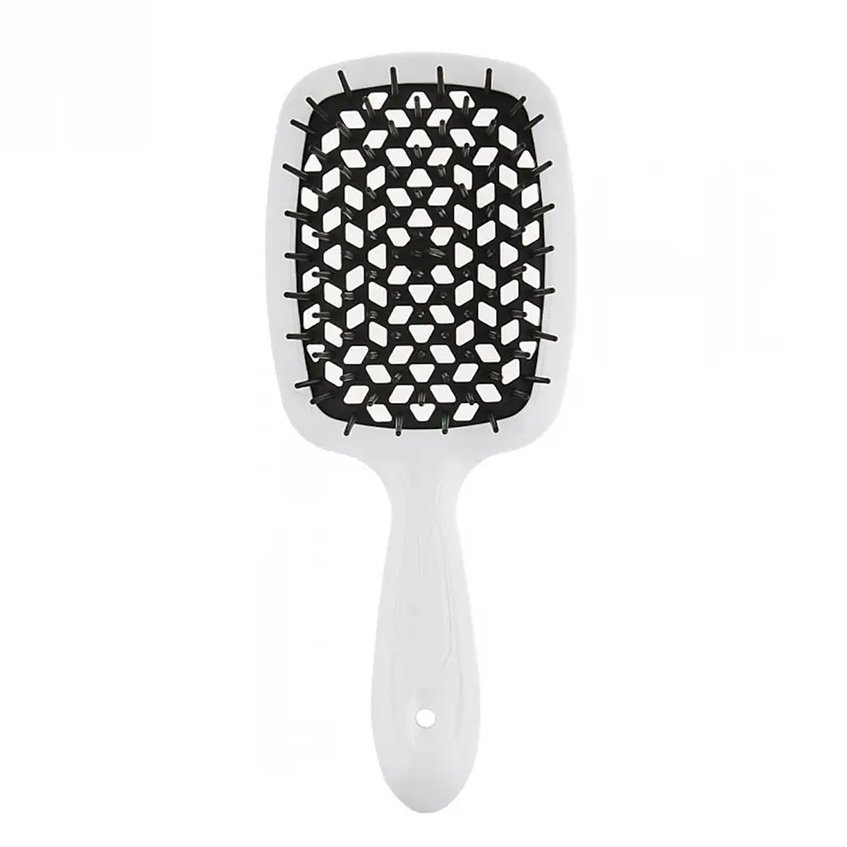 Расческа Janeke SUPERBRUSH WHITE/BLACK