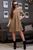 Жіноча сукня розкльошеного фасону та рукавом 3/4 SEV-1300.3988 Кава, M