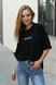 Жіноча футболка з принтом "Вільна" SEV-2000.5207 Чорна