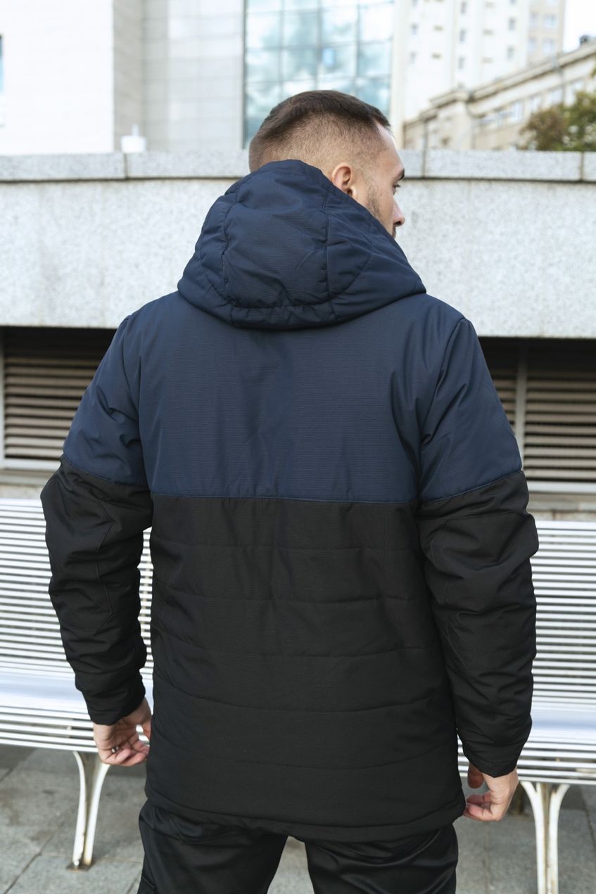Мужская демисезонная куртка Waterproof INT-1589541398 Сине-черная