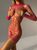 Женское открытое эротическое платье в сетку розовое
