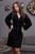 Женское свободное платье с пышнами рукавами SEV-1315.3990 Черный, S