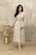 Легка сукня сорочка мідаксі в квіточку SEV-2057.5342 біла