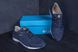 Чоловічі літні кросівки з перфорацією нубук Сині ПК-377 син