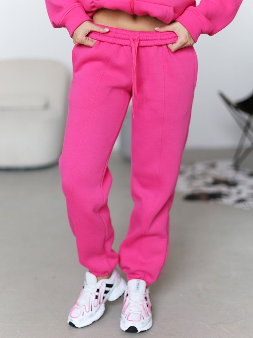 Жіночий теплий костюм повсякденний на флісі NV-50804565 рожевий