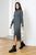 Длинное вязаное платье с воротником под горло PR-55471 (42-48) темно-серый