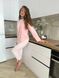 Женская мягкая пижама для повседневной носки комплект розовая