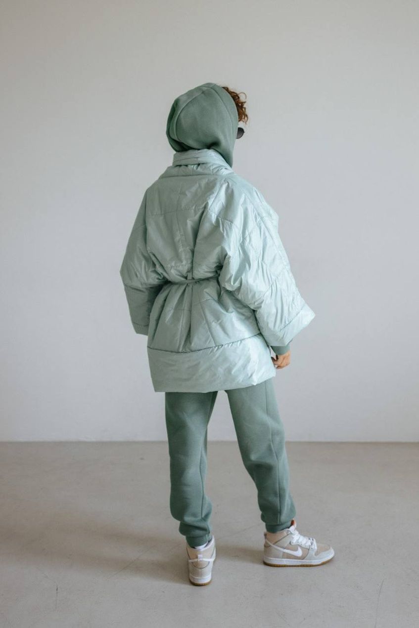 Жіноча куртка-трансформер вільного крою SEV-2020-1.5242 оливкова