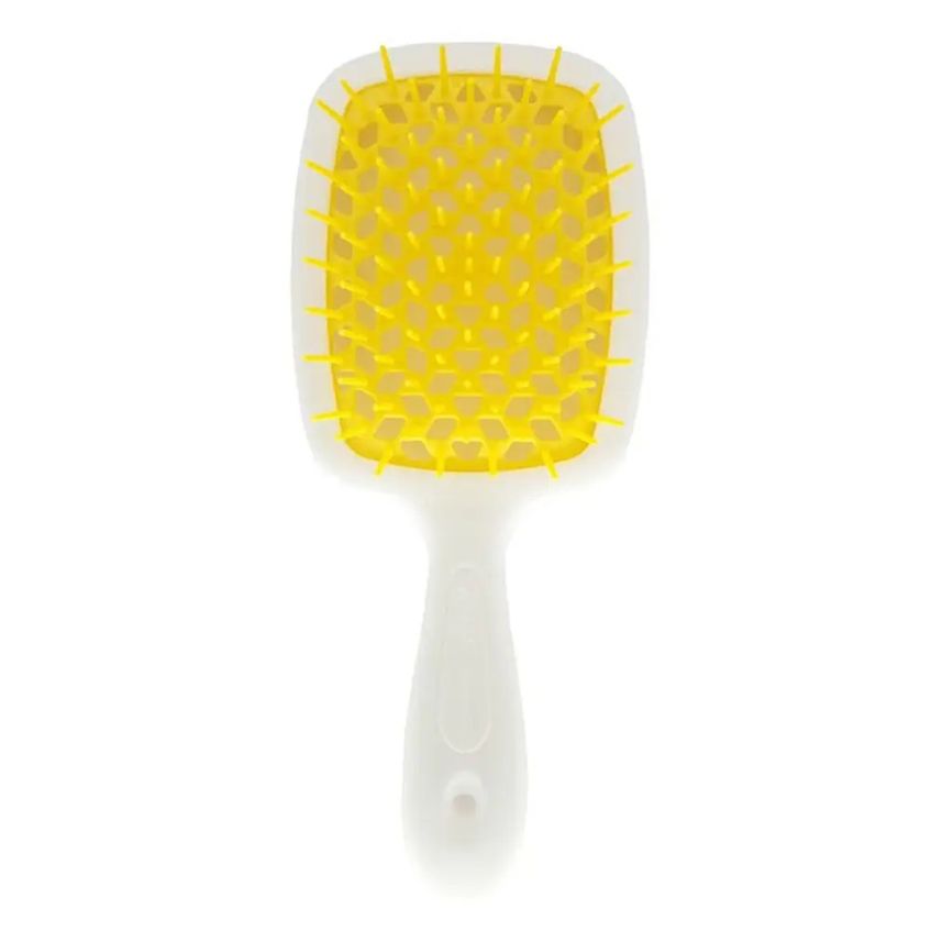 Гребінець Janeke SUPERBRUSH WHITE/YELLOW NEON