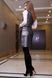 Шкіряна сукня-сарафан без рукавів з V-подібним вирізом SEV-1298.3949
