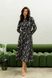 Легка сукня сорочка мідаксі в квіточку SEV-2057.5343 чорна