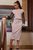 Женское платье ниже колена рукав из сетки в горошек SEV-1257.3874 кофе, S