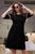 Жіноча сукня розкльошеного фасону та рукавом 3/4 SEV-1300.3989 Чорний, M