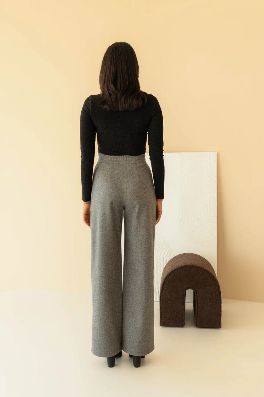 Женские классические широкие брюки прямого кроя SEV-2127.5570 серые