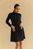 Женское трикотажное платье мини с длинными рукавами SEV-2139.5583 черное