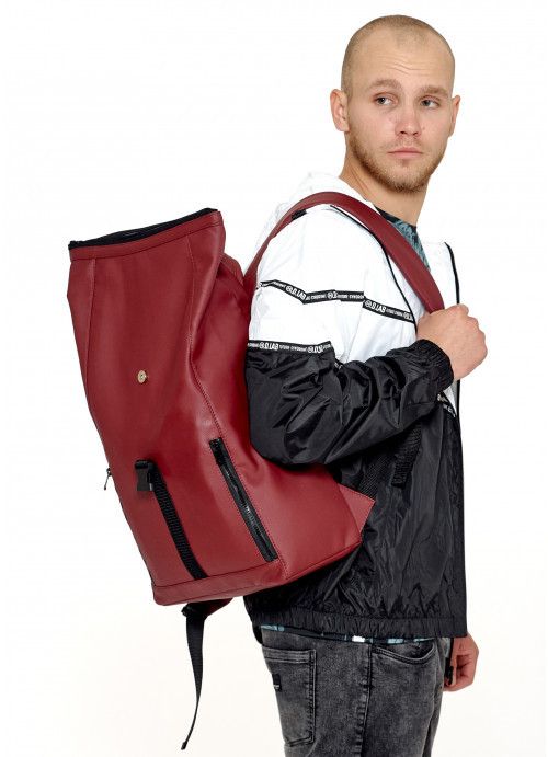 Чоловічий рюкзак Sambag RollTop One бордовий SB-24208005m