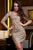 Жіноче облягаюче коктейльне плаття з паєтками SEV-1275.3895 Золото, S