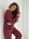Женская уютная пижама оверсайз красная