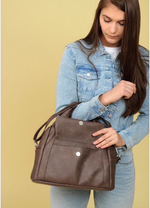 Жіноча спортивна сумка Sambag Vogue BQS коричнева SB-90153061