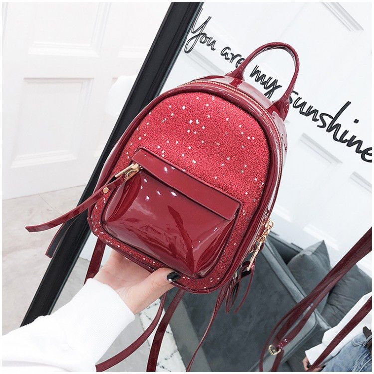 Жіночий рюкзак Briana Paillettes червоний eps-8217