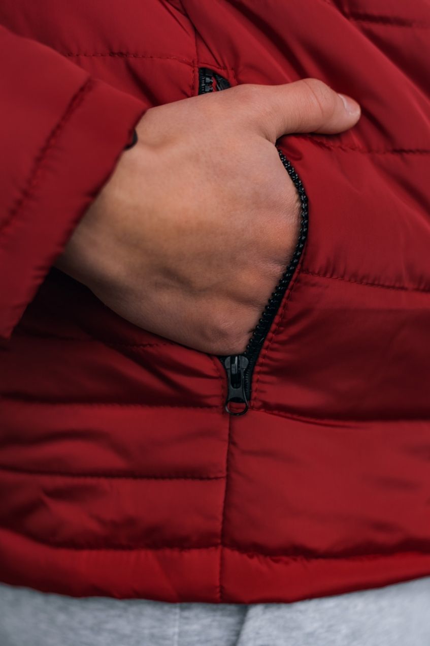 Чоловіча демісезонна куртка Memoru INT-1589537813 Червона