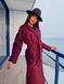 Жіноче кашемірове пальто на запах ft-1039 Марсала