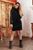 Платье свободного кроя на флисе с капюшоном SEV-1671.4479 Черный, S-M