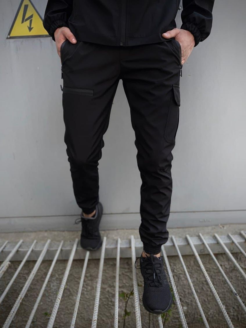 Мужские штаны с манжетами SoftShell Flash light INT-1589538231