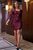 Женское коктейльное облегающее платье с пайетками SEV-1275.3893 Марсала, S