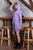 Платье свободного кроя на флисе с капюшоном SEV-1671.4481 Сиреневый, S-M