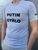Чоловіча футболка однотонна з принтом "PUTIN XYЙLO" Сіра, S