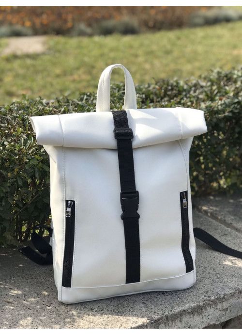 Жіночий рюкзак рол Sambag RollTop One білий SB-24208008