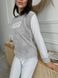 Женская мягкая пижама на флисе и махре с надписью Love серая