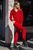 Велюровий спортивний костюм прямого крою SEV-1638.4313 червоний, S