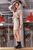 Платье свободного кроя на флисе с капюшоном SEV-1671.4494 Кофе, S-M